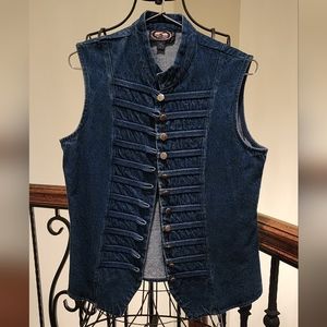 British Kahaki denim vest Size 6